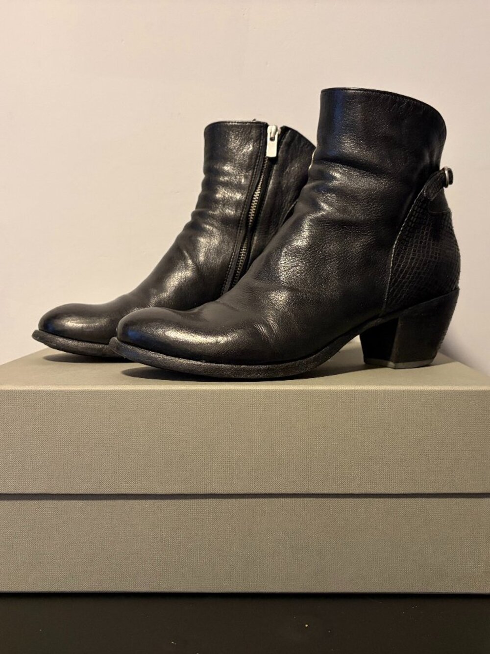 Officine Creative Paneled Black Boots size 38